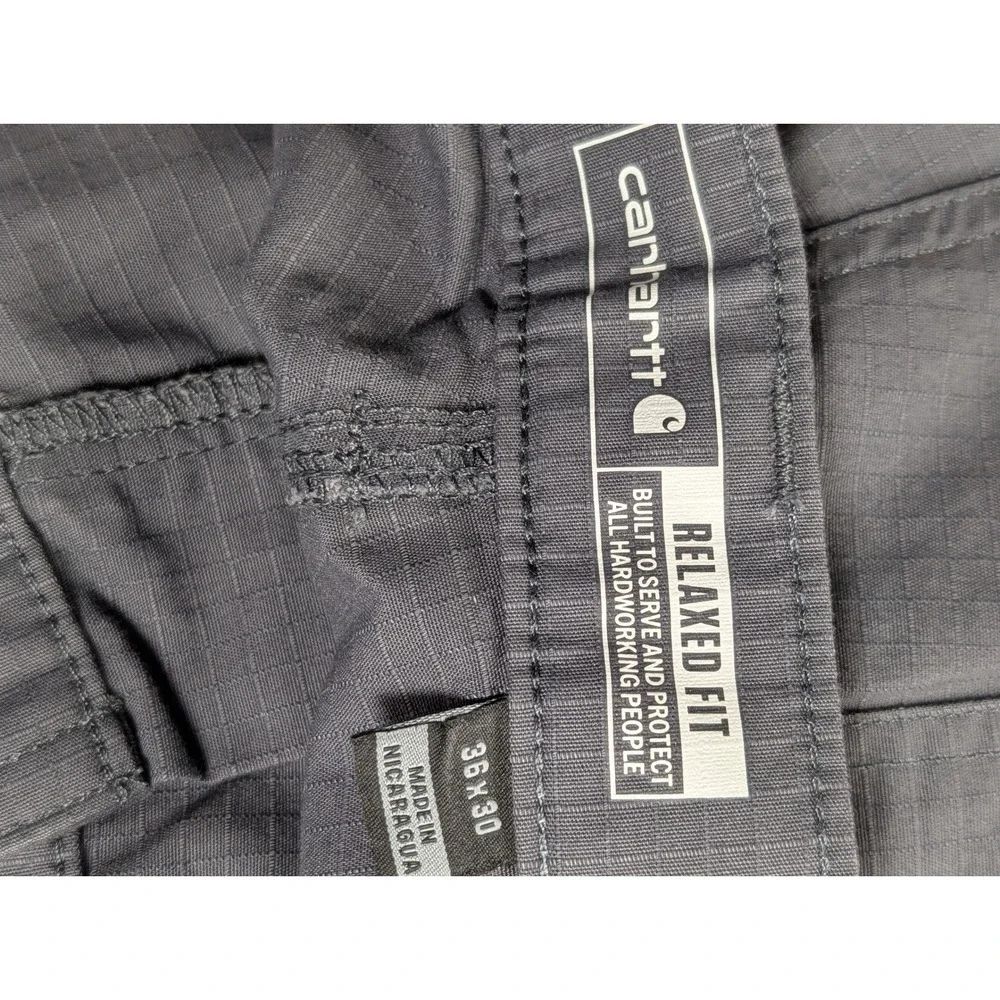 Carhartt Force Relaxed Fit Ripstop Cargo Work Pants Shadow Grey 36x30 NWT